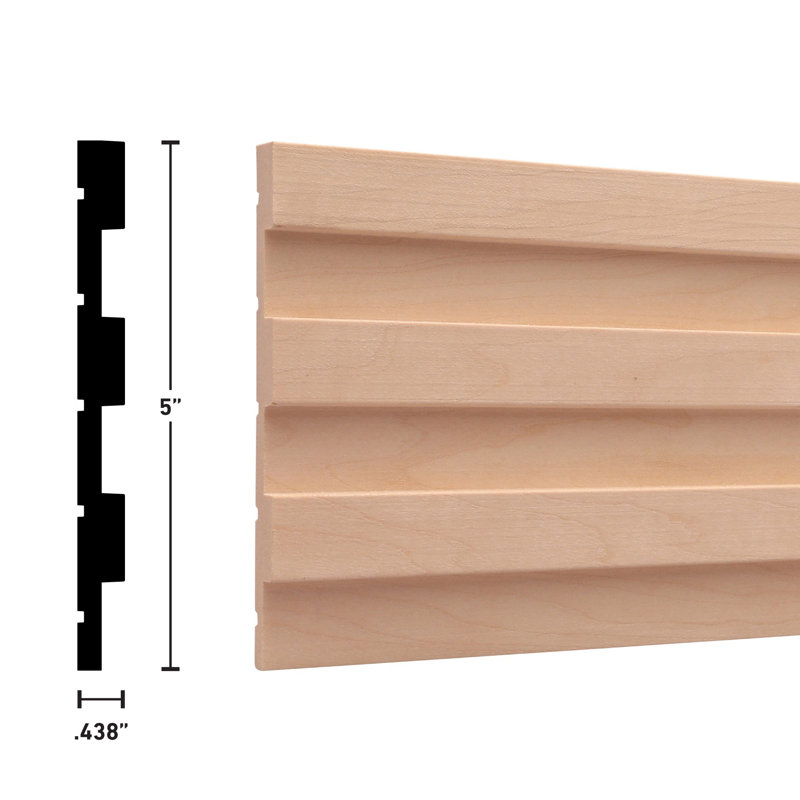 Moulure décorative Reeded, 5 po x l 96 po