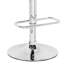 Tabouret réglable de 16,81 pouces de profondeur avec siège en acrylique et pieds en métal transparent pour une assise confortable