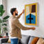 House With Cross Geometric - Wrapped Canvas-1975346023-1975346030