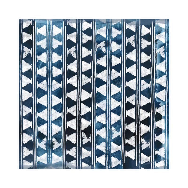 Indigo Impression III by June Erica Vess - Wrapped Canvas Painting, 30.48 cm H x 30.48 cm W