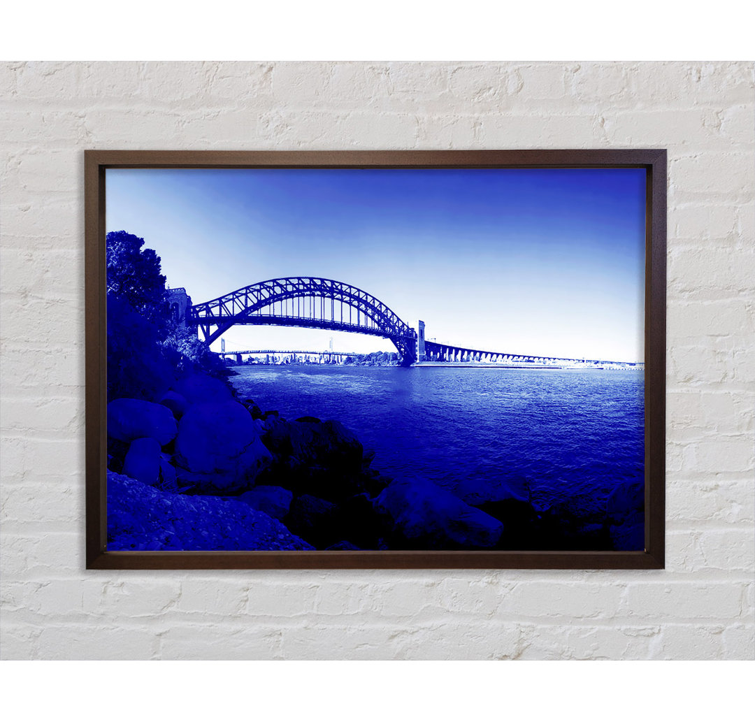 Sydney Harbour Bridge Stunning Blues - Einzelner Bilderrahmen Kunstdrucke auf Leinwand