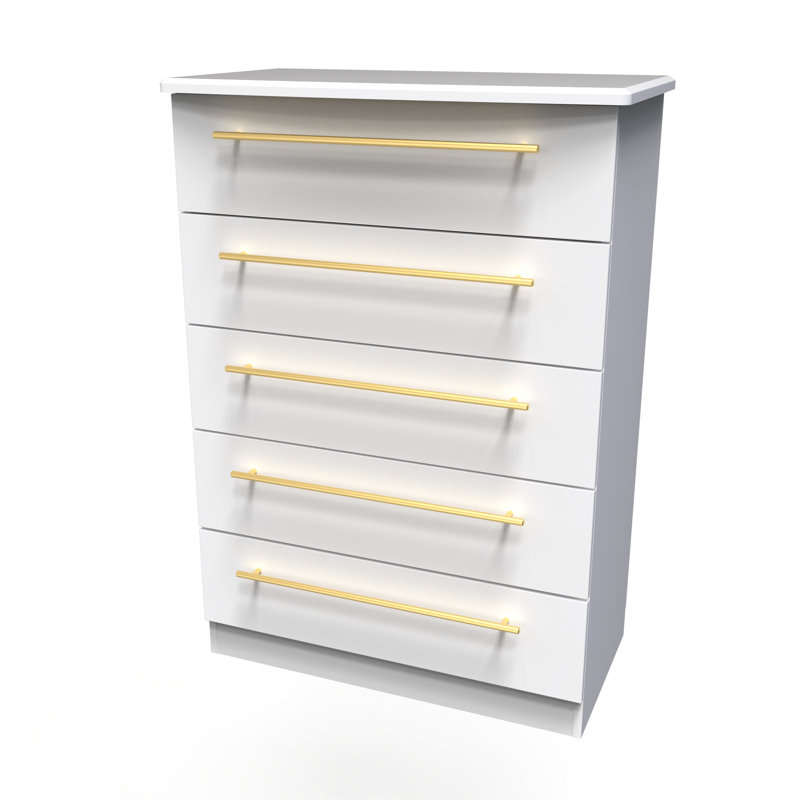 Fully Assembled Lynese 5 - Drawer Chest of Drawers