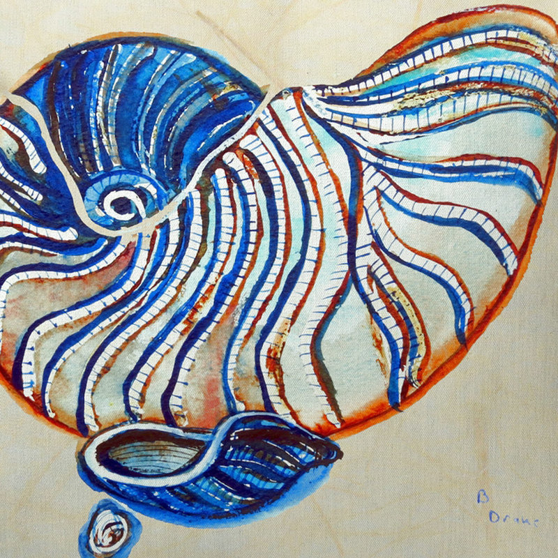 Coussin intérieur/extérieur Nautilus, H 18 po x l 18 po