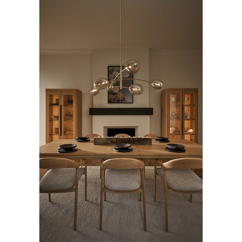 Artemis Chandelier, Polished Nickel, Champagne