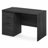 Furinno ROGER 47 Inch Executive Desk with File Cabinet, Home Office Desk with 3-Drawer Fixed Pedestal Filing Cabinet, Desk Cord Grommet, For Home Office, Modern Walnut-121883444-122875776