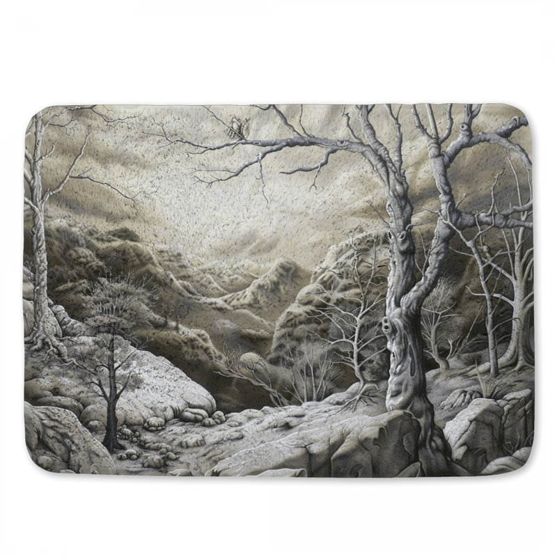 Tapis de salle de bain monochrome, L 21 po x L 34 po