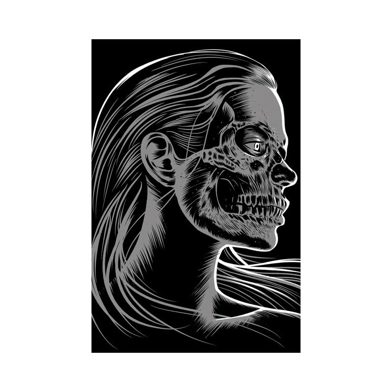 Girl Skull by Alberto Perez - Wrapped Canvas Print, 45.72cm H x 30.48cm W x 1.905cm W