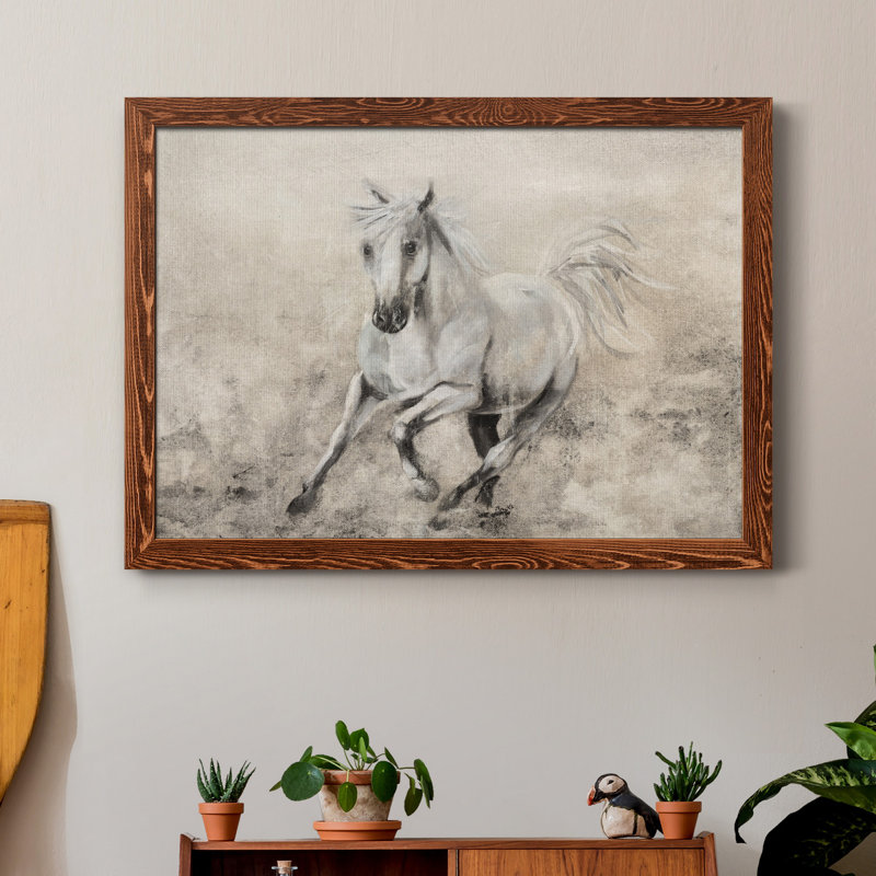Majestic Stallion II - cadre flottant, reproduction d'art sur toile, H 31 po x l 44 po x P 1 po, Érable