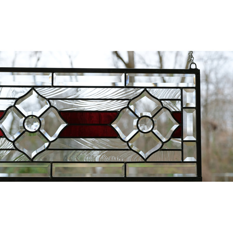Panneau de vitrail biseauté transparent Tiffany Style