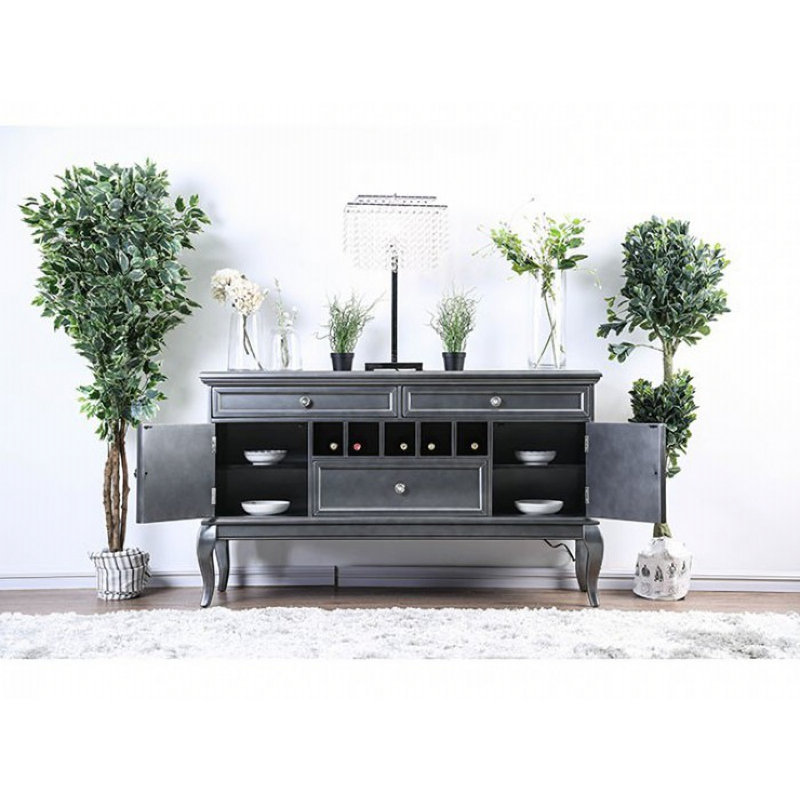 Ethelen 59.87'' Solid Wood Sideboard, Gray