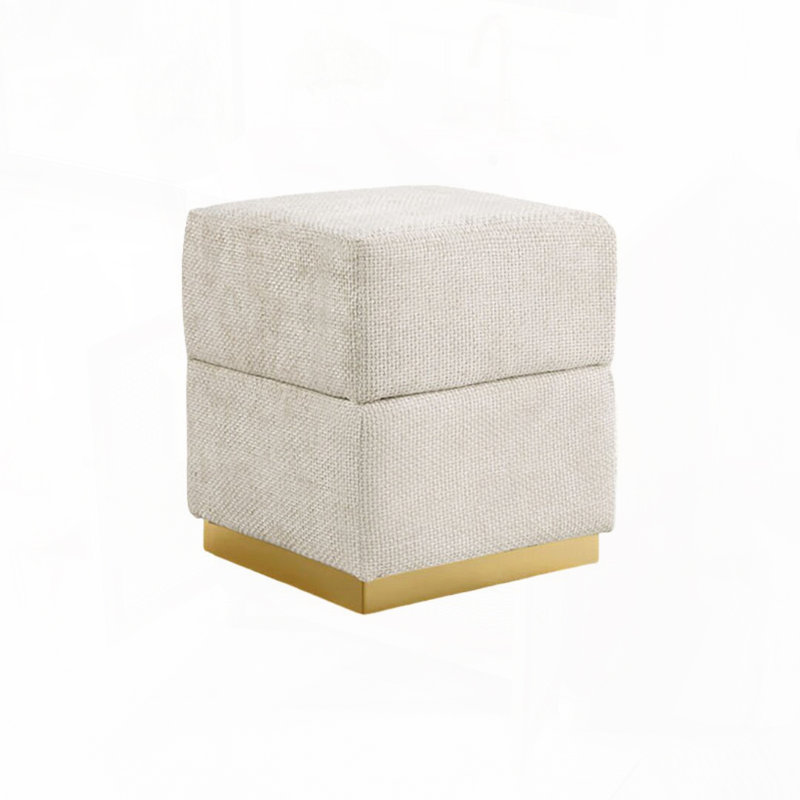 Accent Storage Ottoman, Beige