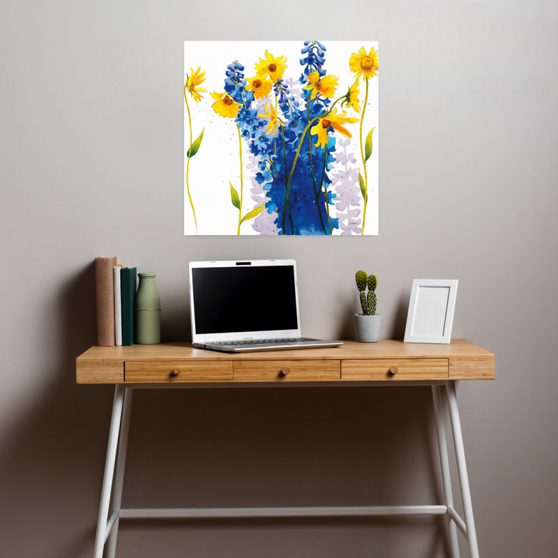 Tres Amigos, art floral contemporain, H 18 po x l 18 po