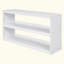 Lit mezzanine basse avec armoire, tablettes et bureau portable roulant, lit multifonctionnel