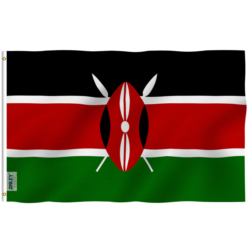 Drapeau de la Kenya drapeau de polyester 36 x 60 po