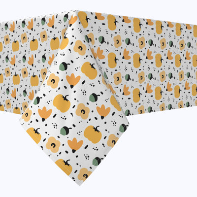  Square Tablecloth, 100% Cotton, Cartoon Pumpkin Design