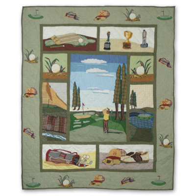 Golf Quilted Throw Blanket