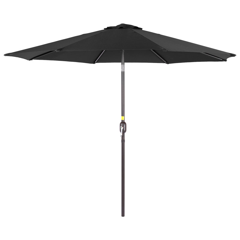 Parasol de terrasse 9 pi, Noir, noir, noir, noir
