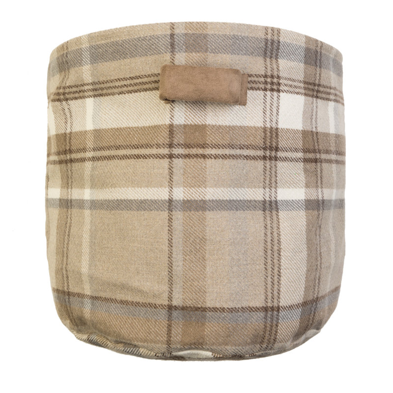 Alpen Home Gaige Fabric Box, Natural/Grey, 35cm H x 40cm W x 40cm D