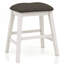Ensemble de salle à manger 5 pièces à hauteur de comptoir de style transitionnel, table de salle à manger en bois avec base de rangement à tablettes et 4 tabourets-1782996983
