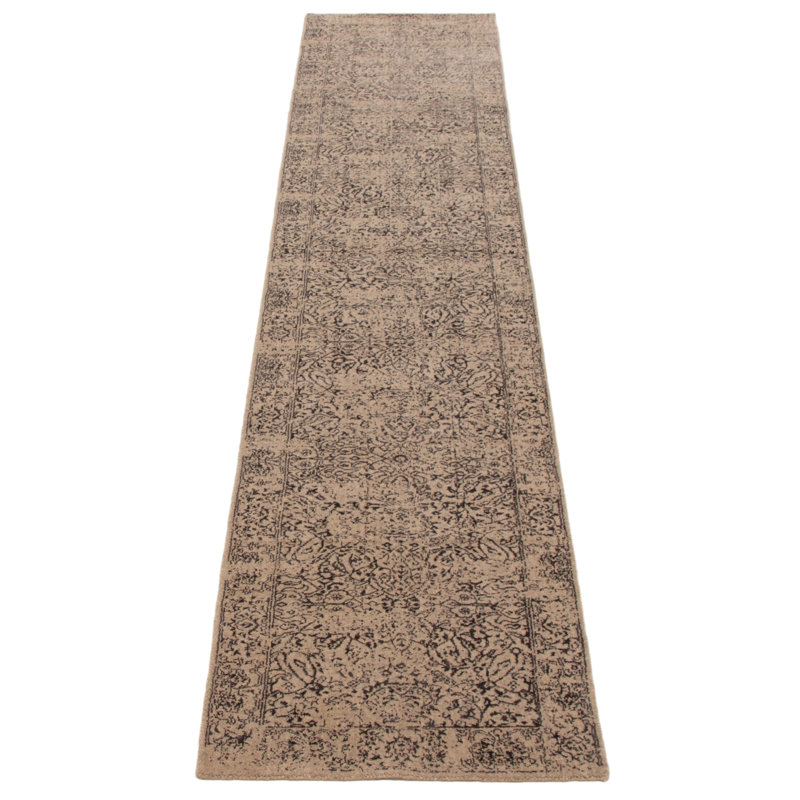 Hand-knotted Kashkuli Gabbeh Taupe  Rug 2'7" x 12'10"