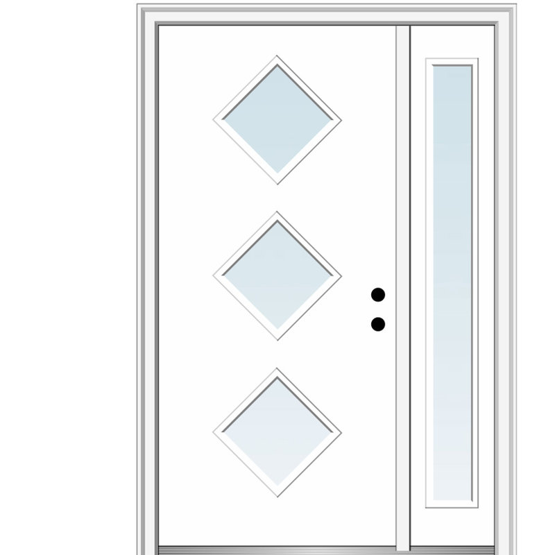 Portes d'entrée pré-suspendues avec projecteur Spotlight, Gauche