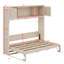 Lit escamotable double pleine grandeur - armoires de rangement incluses, essentiel pour économiser de l'espace-685915115-685915114