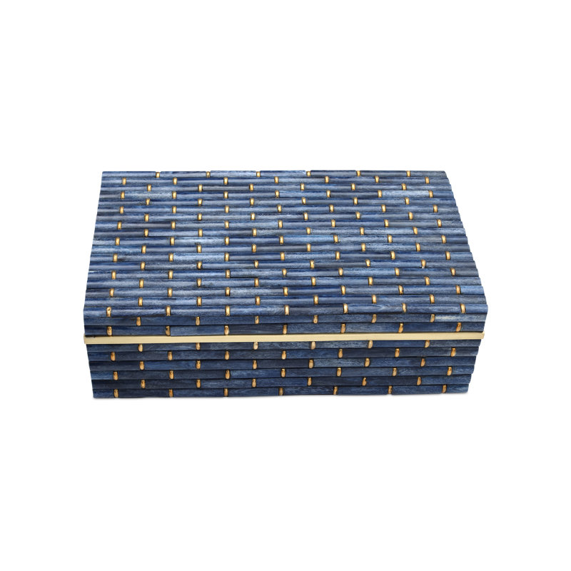 Midnight Bone, Brass, Engineered Wood Decorative Box