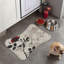 Minimalist Red Floral Designs - Tapis d'alimentation en os 1 pièce