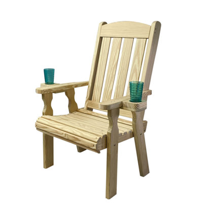 Chaise de patio robuste à dossier haut de 600 lb, porte-gobelets