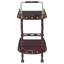 Chariot de service à 2 tablettes Merlot and Brass