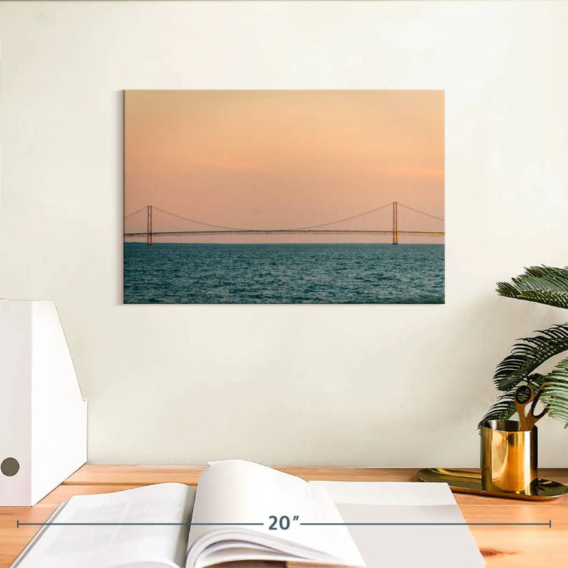 Lilie Mighty Mac Bridge Sunset, 8" H x 12" W