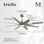 Ariella - Ventilateur de plafond à huit pales - DEL intégrée-103363403-103363388