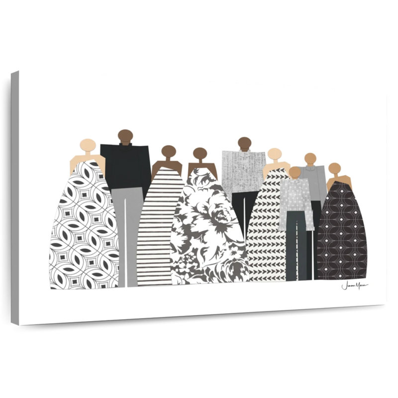 Family In White, 8" H x 12" W