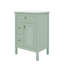 Meuble-lavabo autonome de 24 po avec lavabo - un tiroir rabattable, deux tiroirs ordinaires et une tablette réglable-1850034688