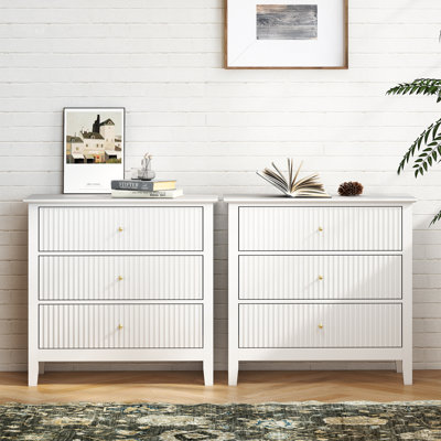 3 Drawer Dresser Set （set Of 2)