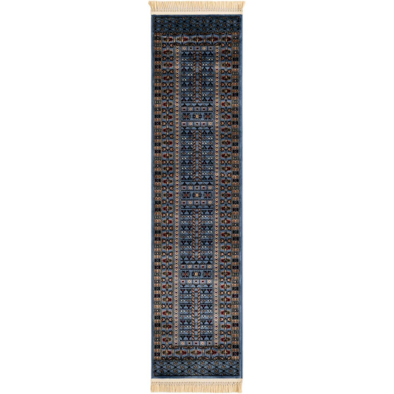 Tapis bleu Aucun, Tapis de couloir 2 pi x 8 pi