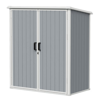 5 Ft. W X 3 Ft. D Resin Shed With Floor And Lockable Door