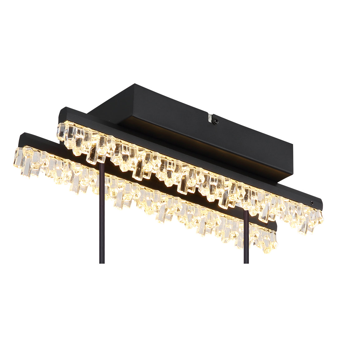 1 - Light Matte Black LED Geometric Pendant
