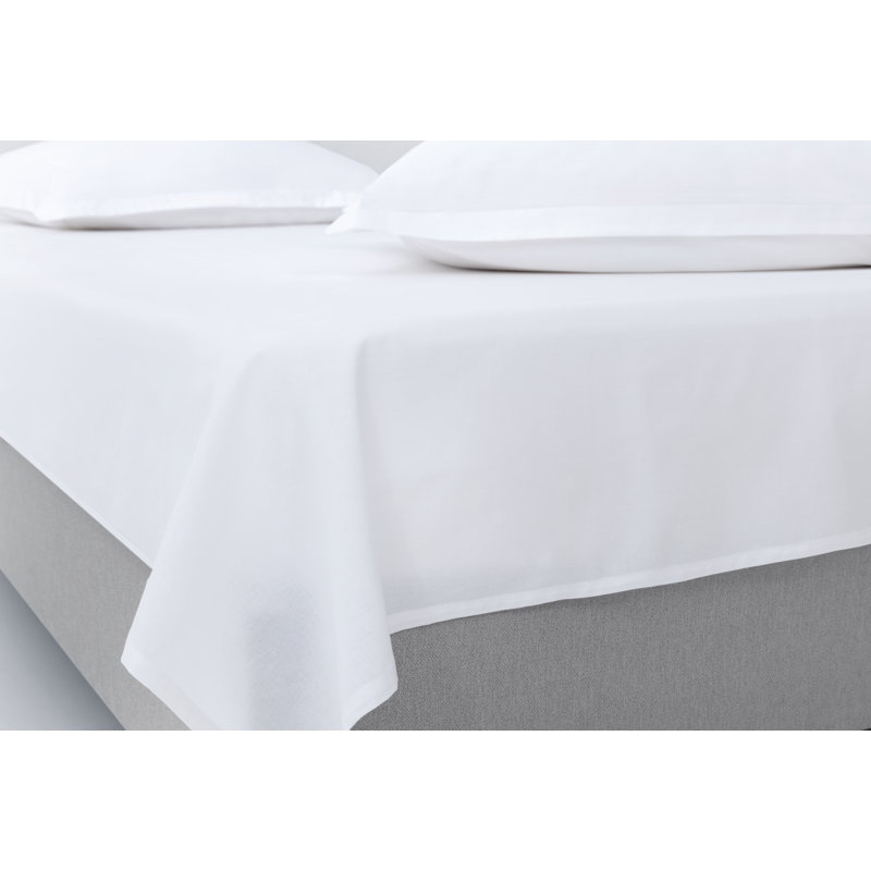 Penny Flat Sheet, White, Queen Flat Sheet