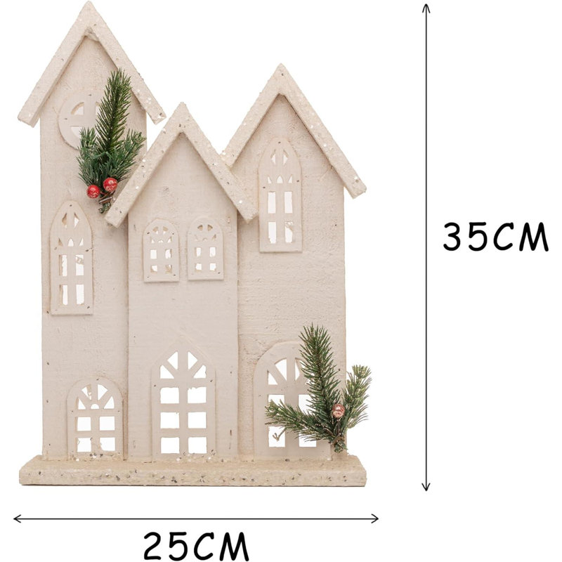 PVC No Holiday Shaped Ornament, 13 cm x 12cm x 4cm, White