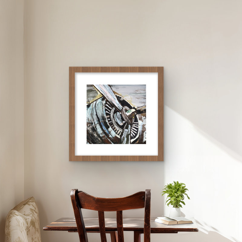 Reproduction d'hélice d'avion - Art encadré mat