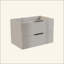 Meuble-lavabo de salle de bain avec lavabo en céramique - Meuble-lavabo mural flottant cannelé avec tiroirs, moderne-265526348-265526349