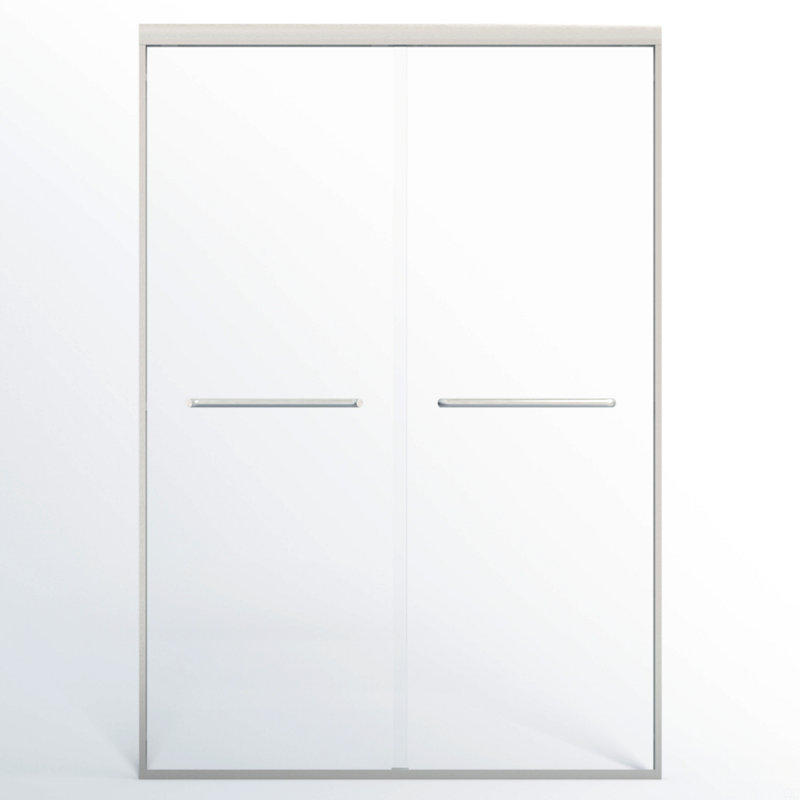 44-48 In. W X 72 In. H Shower Door, Semi-Frameless Bypass Bathroom Sliding Door With 1/4" (6Mm) Tempered Glass, Double Slide