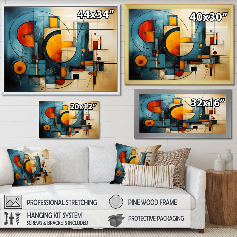 " Electric Array III ", 30" H x 40" W x 1.5" D, Wrapped Canvas