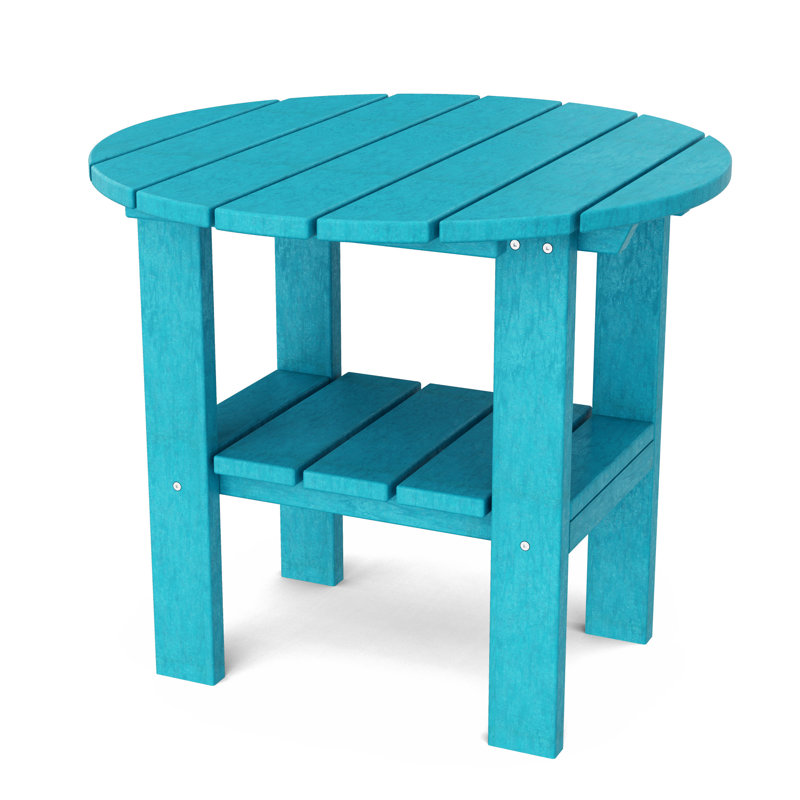 Table d'appoint ronde classique, Bleu Aruba