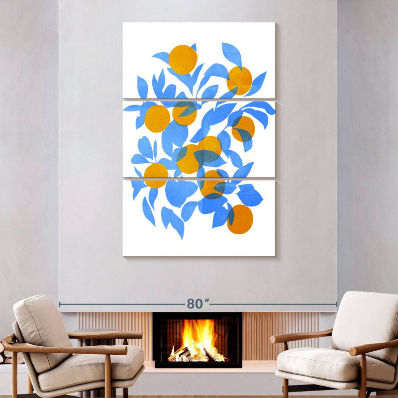 Bright Tangerines I, 74" H x 48" W
