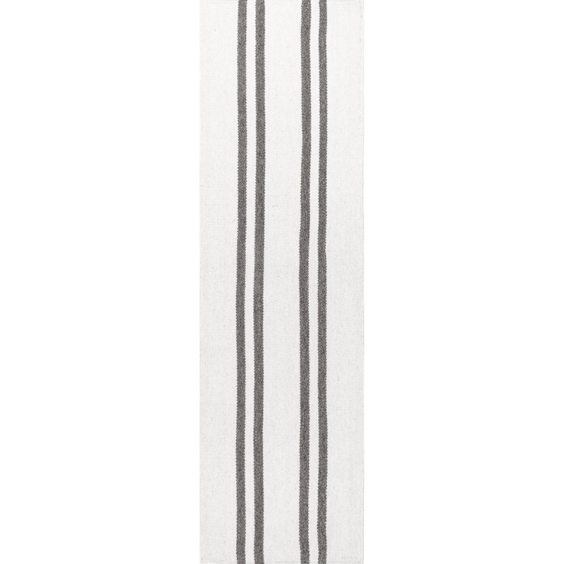 Elowen Double Striped Wool Area Rug, Rectangle 3' x 5'
