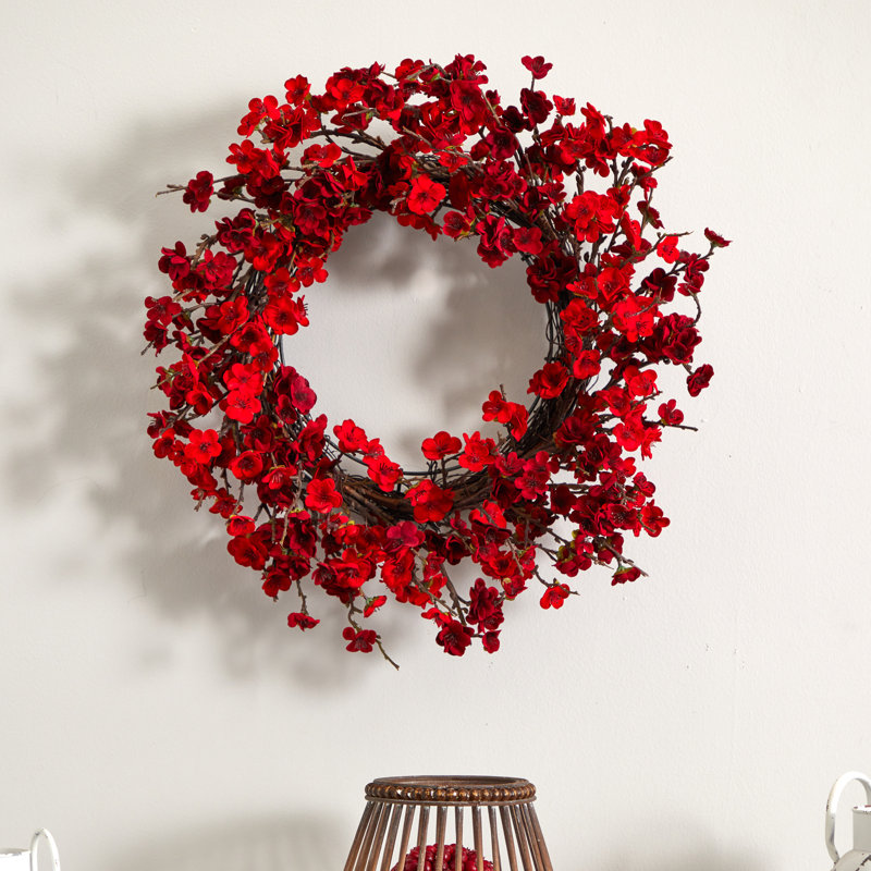 Faux Plum Polyester 24'' Wreath