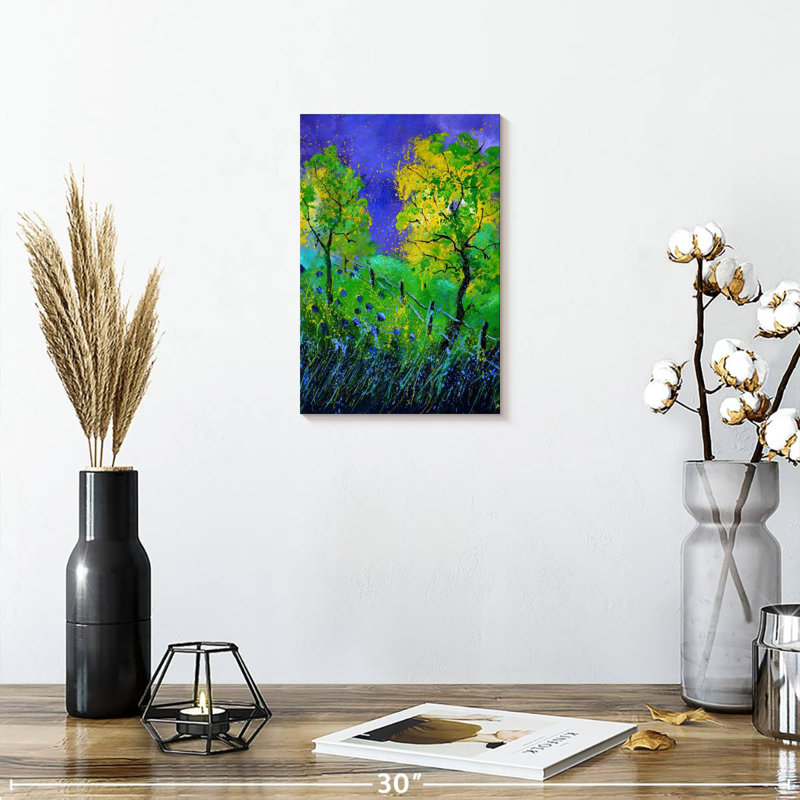 Avery Two Yellow Trees, 12" H x 8" W