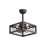 18Inch Caged Ceiling Fan With Lights Remote Control For APP(No Warranty On Bulbs)